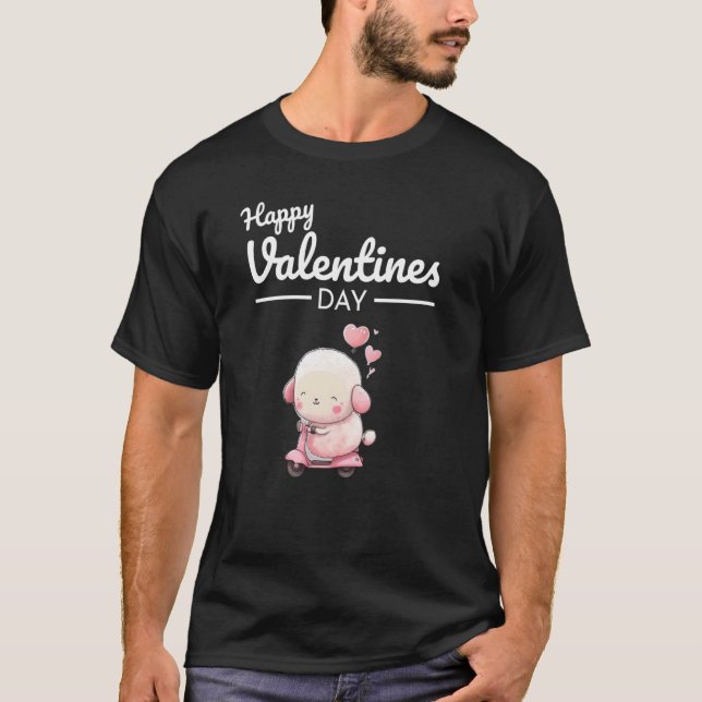 Camiseta Cute Animal Heart Panda Happy Valentine Day  83 (Anverso)