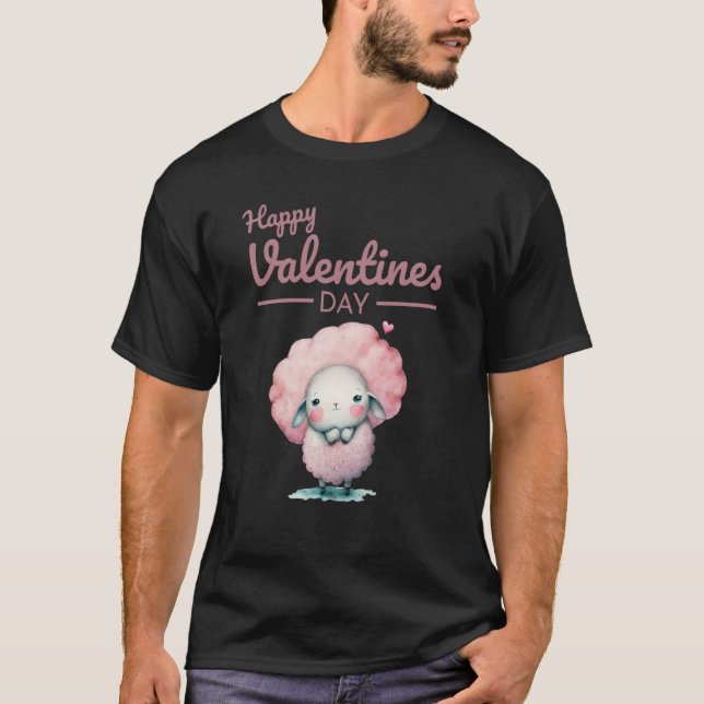 Camiseta Cute Animal Heart Panda Happy Valentine Day  85 (Anverso)