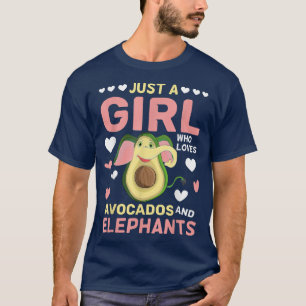 Camiseta Cute Animal Just A Girl Who Loves Avocados And Ele