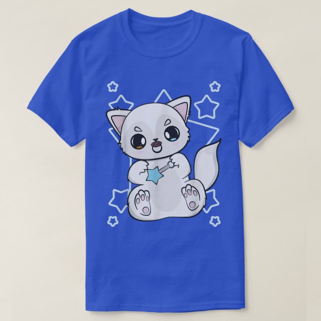 Camiseta Cute Anime Arctic Fo With Magic Wand For Magicians (Diseño del anverso)