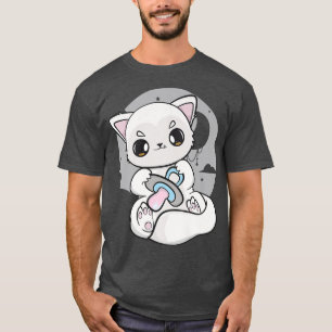 Camiseta Cute Anime Arctic Fox With Soother And Kawaii Moon