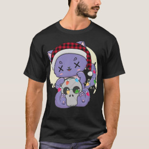 Camiseta Cute Anime Cat And Kawaii Horror Kitten For Christ