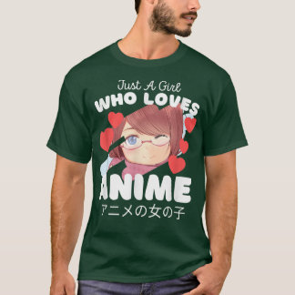 Camiseta Cute Anime Fan Japan Just A Girl Who Loves Anime