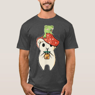 Camiseta Cute anime Frog Mushroom Matcha Tea 
