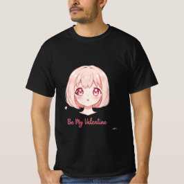 Camiseta Cute Anime Girl - Be My Valentine T-Shirt