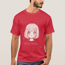 Camiseta Cute Anime Girl - Be My Valentine T-Shirt