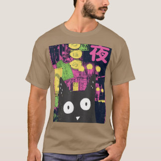 Camiseta Cute Anime Kitten Neko Japón Manga Harajuku Otaku