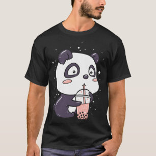 Camiseta Cute Anime Panda está bebiendo Boba Bubble Tea l F