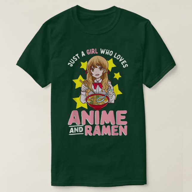 Camiseta Cute Anime solo un chica al que le encanta el anim (Diseño del anverso)