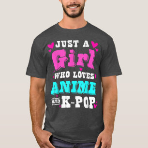 Camiseta Cute Anime solo un chica al que le encanta el anim