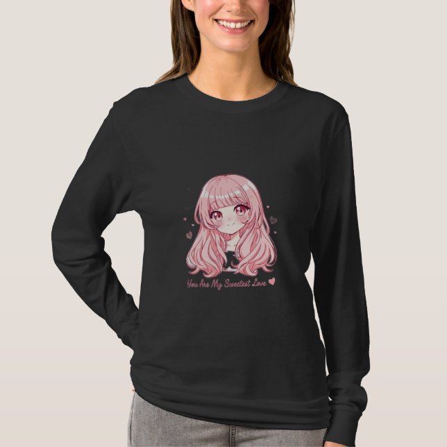 Camiseta Cute Anime Valentine Sweatshirt (Anverso)