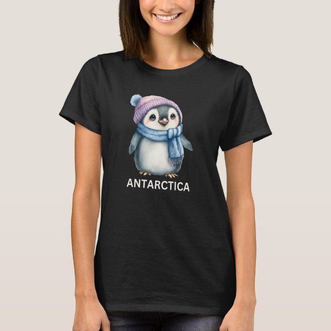 Camiseta Cute Antarctica Penguin Animal for the Zoo (Anverso)