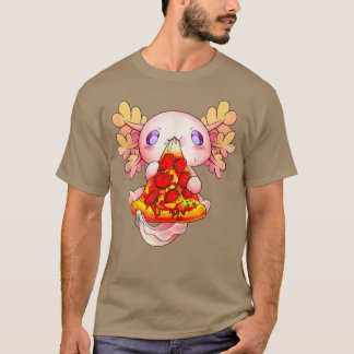 Camiseta Cute Aolotl Eating Pizza Snacks Aolotl Kawaii Past
