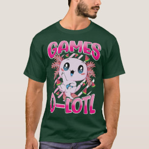 Camiseta Cute Aolotl Reproduciendo consola Videojuegos Aolo