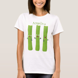 Camiseta Cute apio palitos trio verduras personalizados