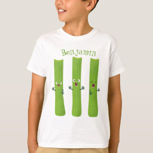 Camiseta Cute apio palitos trio verduras personalizados