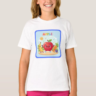 Camiseta Cute Apple Friends Kids Illustration