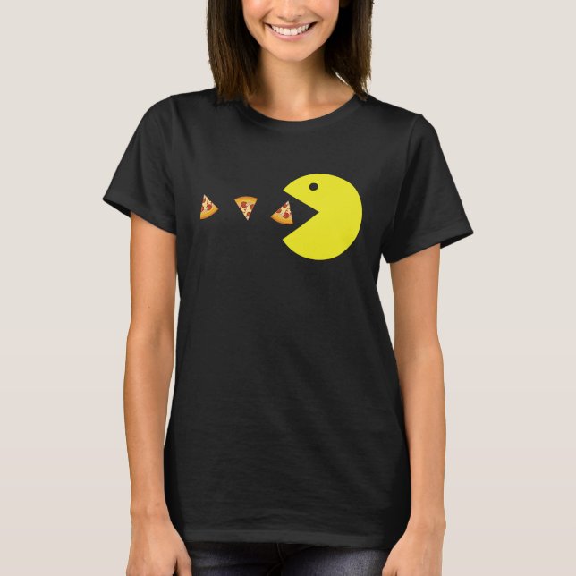 Camiseta Cute Arcade Game Playing  Pizza  For Men Women Kid (Anverso)