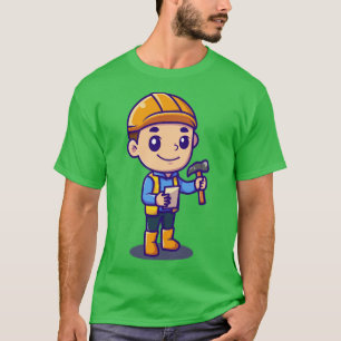 Camiseta Cute Architect Holding Hammer