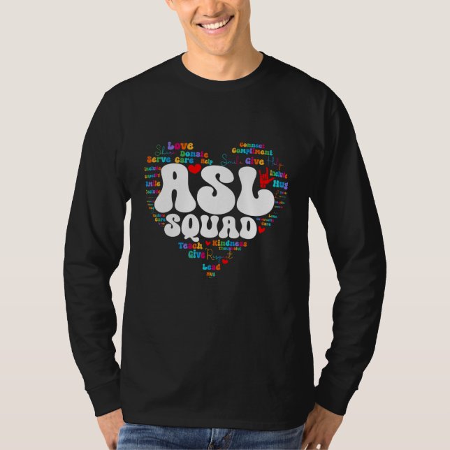 Camiseta Cute ASL SQUAD Appreciation Week back to school (Anverso)