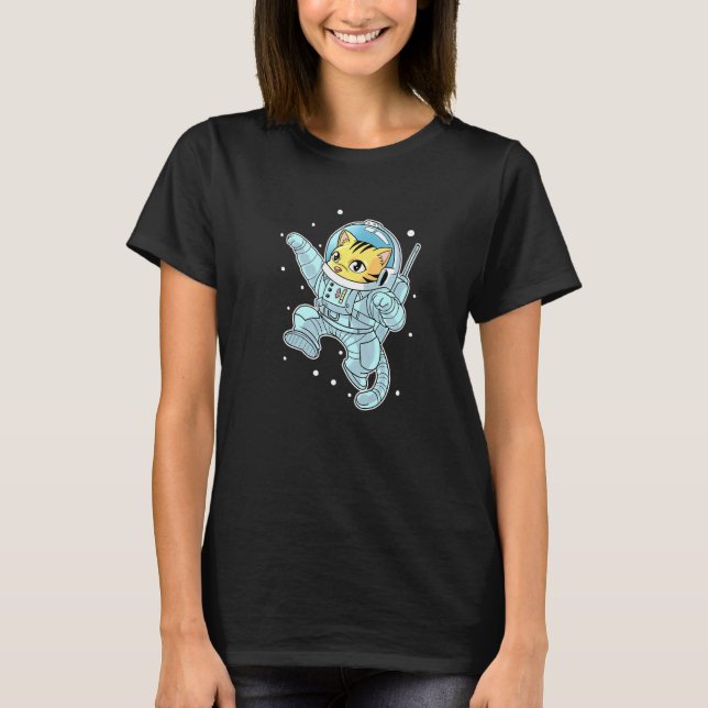 Camiseta Cute Astro Cat Spaceman Kitten Space Cats Fur Univ (Anverso)