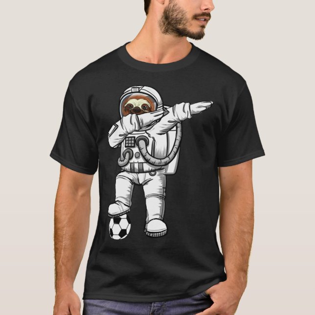 Camiseta Cute Astronaut Astronomy Dabbing Sloth  Galaxy Soc (Anverso)