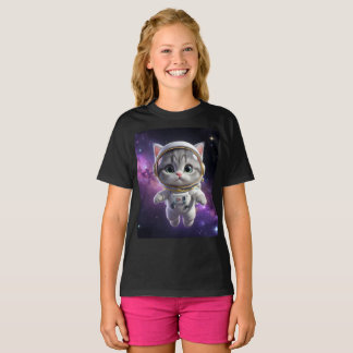 Camiseta Cute Astronaut Cat in Space - 3D Cosmic Galaxy