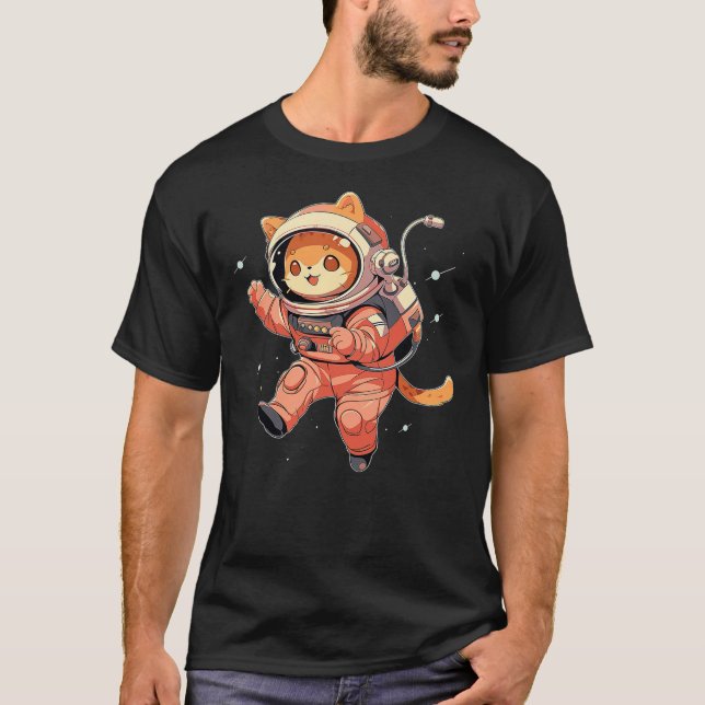 Camiseta Cute Astronaut Cat in Space Suit Helmet Funny Spac (Anverso)