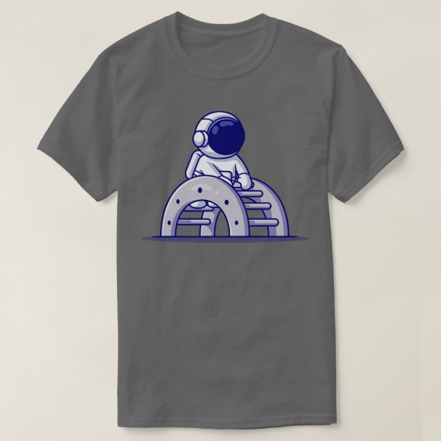 Camiseta Cute Astronaut Play Toy Ladder Cartoon (Diseño del anverso)