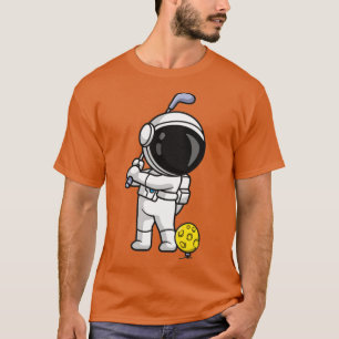 Camiseta Cute Astronaut Playing Golf Moon Cartoon