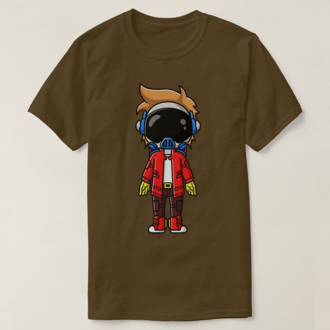 Camiseta Cute Astronaut Punk Cartoon (Diseño del anverso)