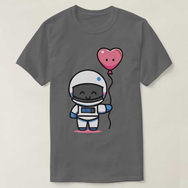 Camiseta Cute Astronaut With Balloon Space  (Diseño del anverso)