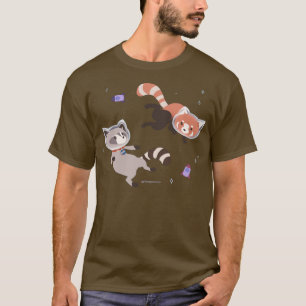 Camiseta Cute Astronauta Raccoon y espacio de cohetes Panda