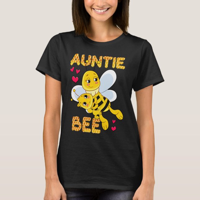 Camiseta Cute Auntie Bee Mother's Day Beekeeper Matching Fa (Anverso)