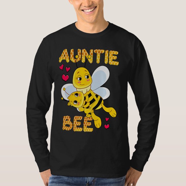 Camiseta Cute Auntie Bee Mother's Day Beekeeper Matching Fa (Anverso)