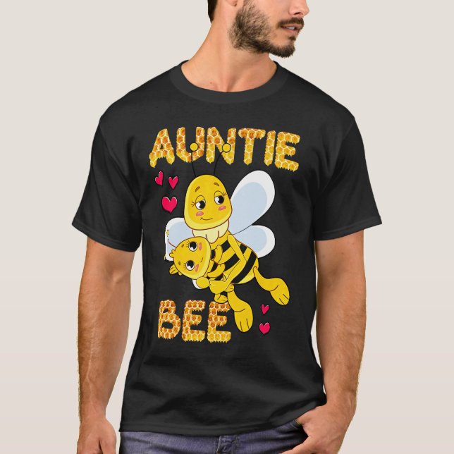 Camiseta Cute Auntie Bee Mother's Day Beekeeper Matching Fa (Anverso)