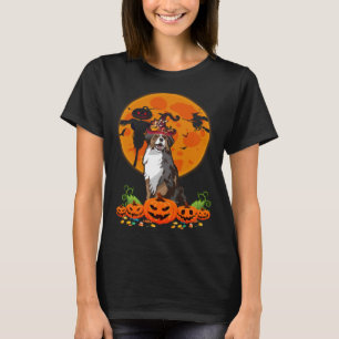 Camiseta Cute Australian Shepherd Dog Witch Pumpkin Hallowe