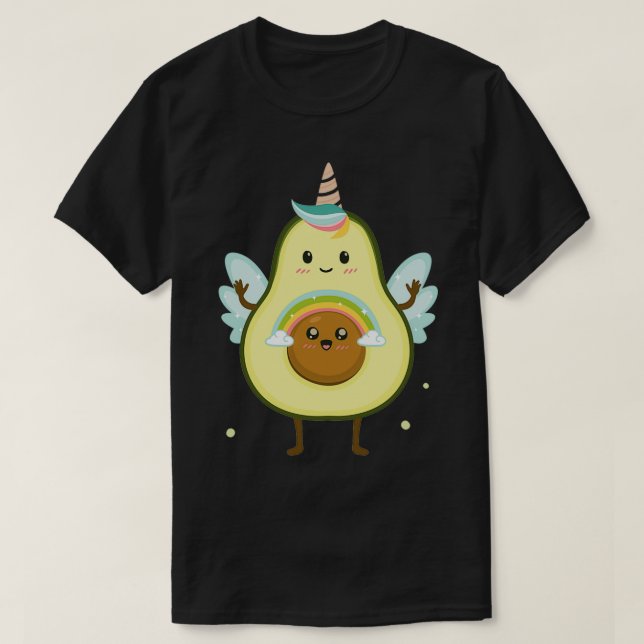 Camiseta Cute avocado unicornio (Diseño del anverso)