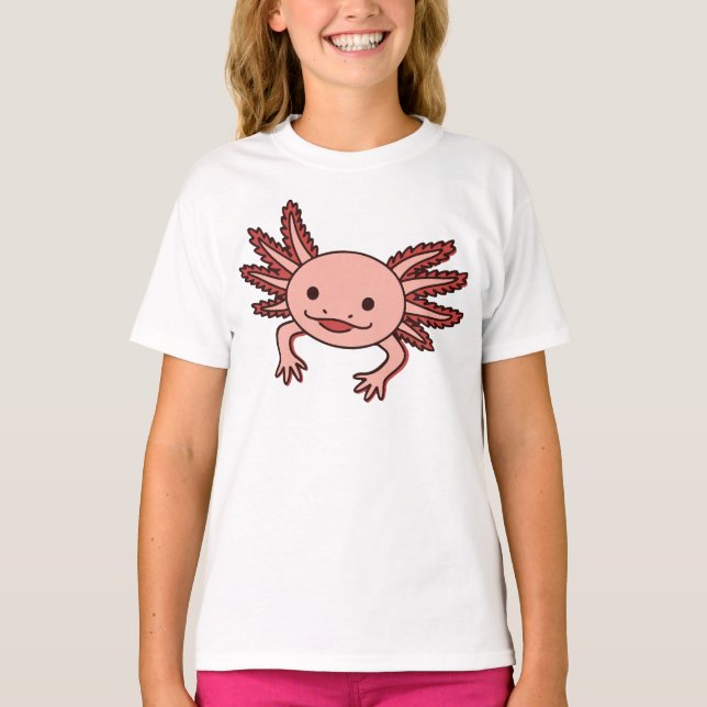 Camiseta cute Axolotl (Anverso)