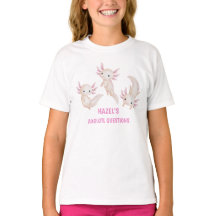 Cute Axolotl Acuarela Preguntas Niño Personalizado