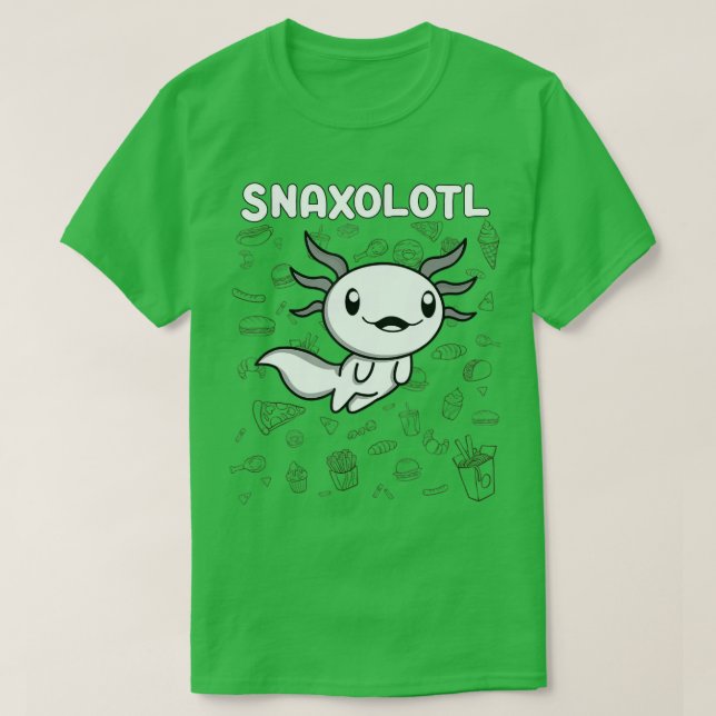 Camiseta Cute Axolotl Amante Snaxolotl  (78)  (Diseño del anverso)