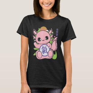Camiseta Cute Axolotl con Kanji Espiritual y Cultura Japone