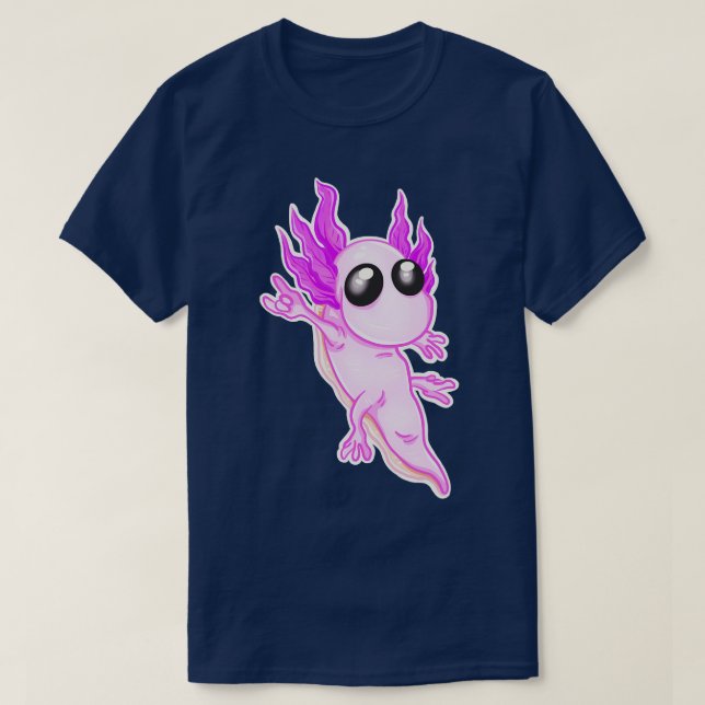 Camiseta Cute Axolotl Funny Salamander Amfibios (Diseño del anverso)
