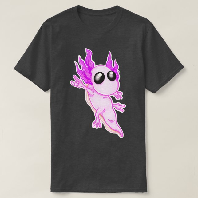 Camiseta Cute Axolotl Funny Salamander Amfibios (Diseño del anverso)