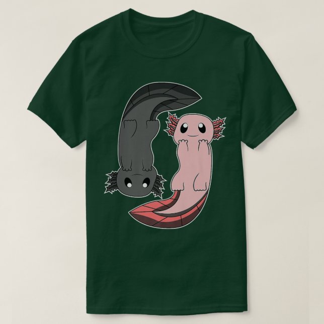 Camiseta Cute Axolotl  I Yin Yang Reptile Funny Axolotl Gif (Diseño del anverso)