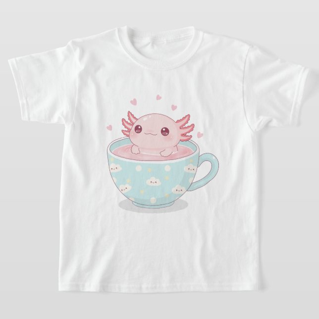 Camiseta Cute axolotl in a cup (Distribución)