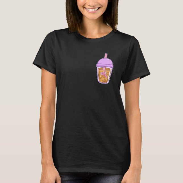 Camiseta Cute Axolotl In Boba Tea (Anverso)