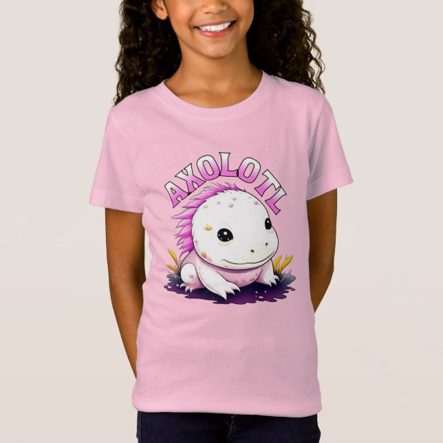 Camiseta Cute Axolotl Kawaii  (Anverso)