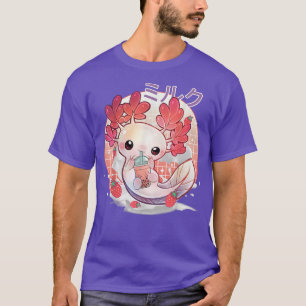Camiseta Cute Axolotl Lover Bobalotl Boba Kawaii Anime Japa