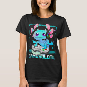Camiseta Cute Axolotl Lover Gamesalotl Gaming Niños Axolotl